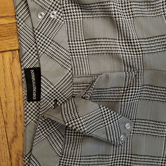 EMPORIO ARMANI Women's Gray/Black/White Glen Plaid Pants in size 8 (42 European) - Picture 5 of 9